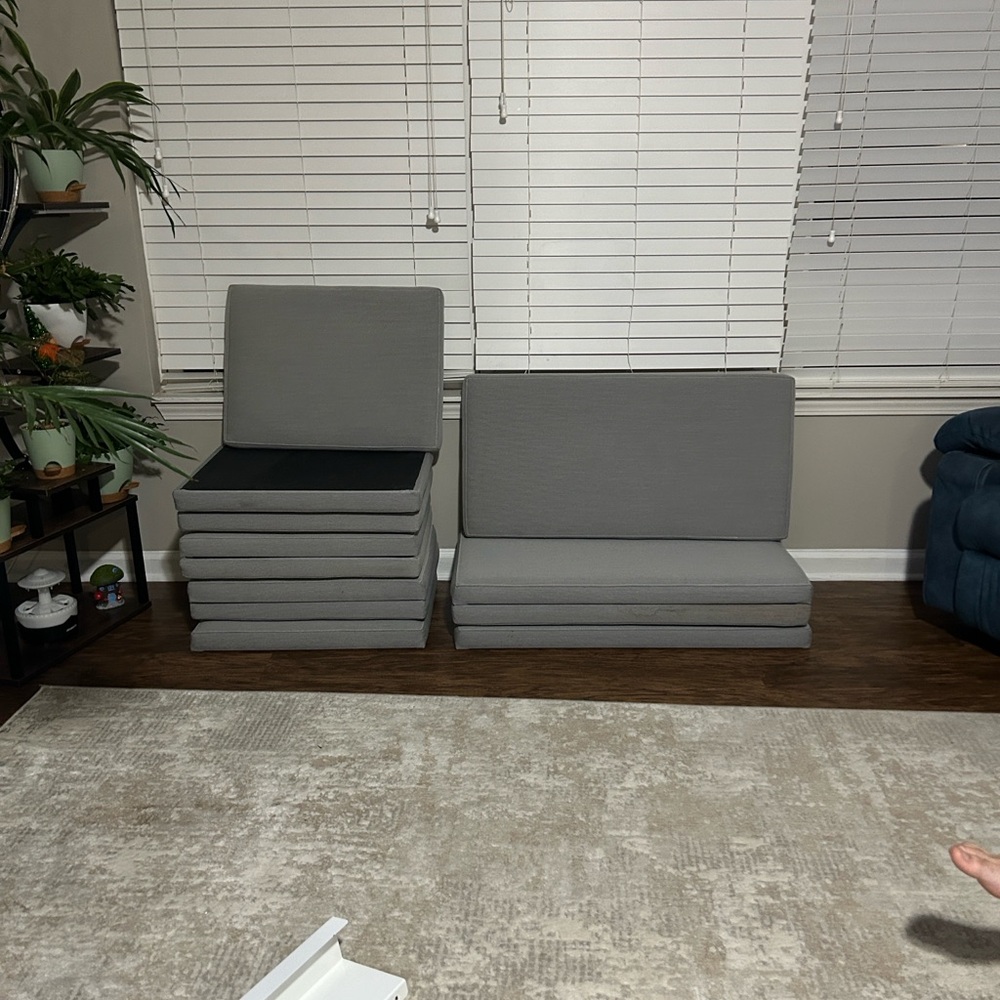 Gray Modular Floor Cushions